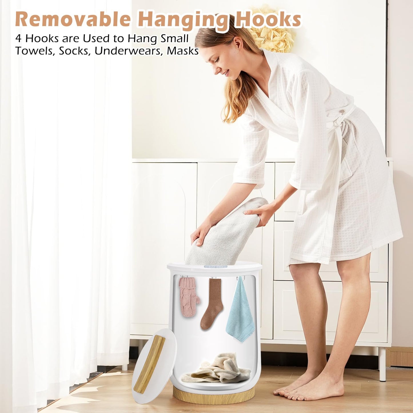 Keenray Upgraded Towel Warmer Bucket, Large Towel Warmer with 3 Heating Modes, Heat Time 30/45/60/90 Min Adjustable and Up to 24 Hour Delay Timer, Towel Heater for Oversize Bathrobes Blankets, CL1Plus
