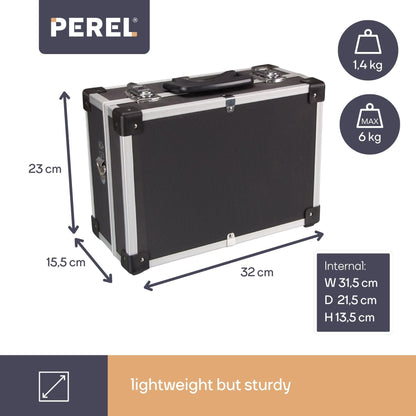Perel 1821-N Aluminium Tool Case, 320 x 230 x 155 mm