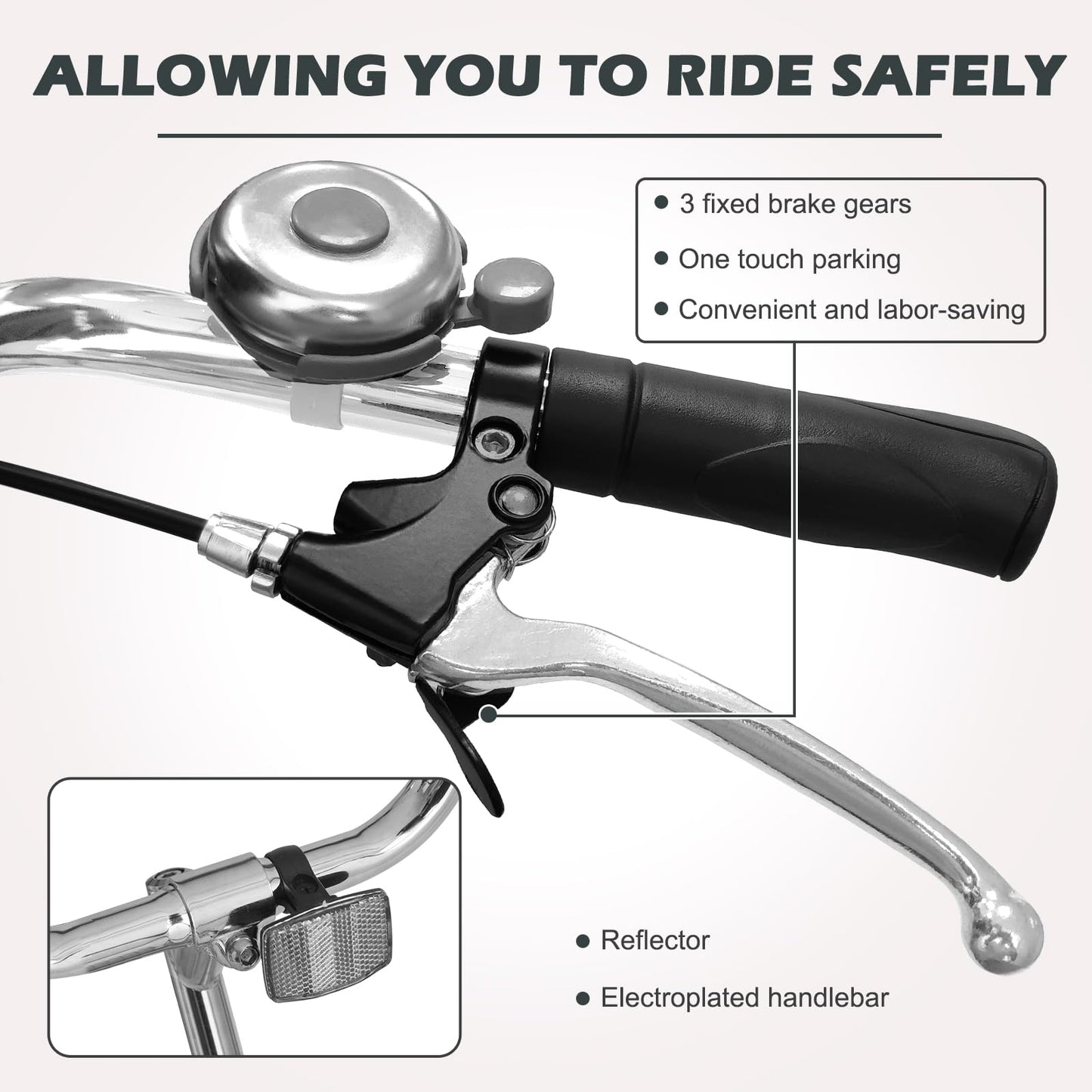 ABORON Adults Tricycle, 3 Wheels Bike for Adult, Tricycle for Adults, Double-Wall Wheel Rims, Tricycle for Women Men Exercise Outdoor Sports