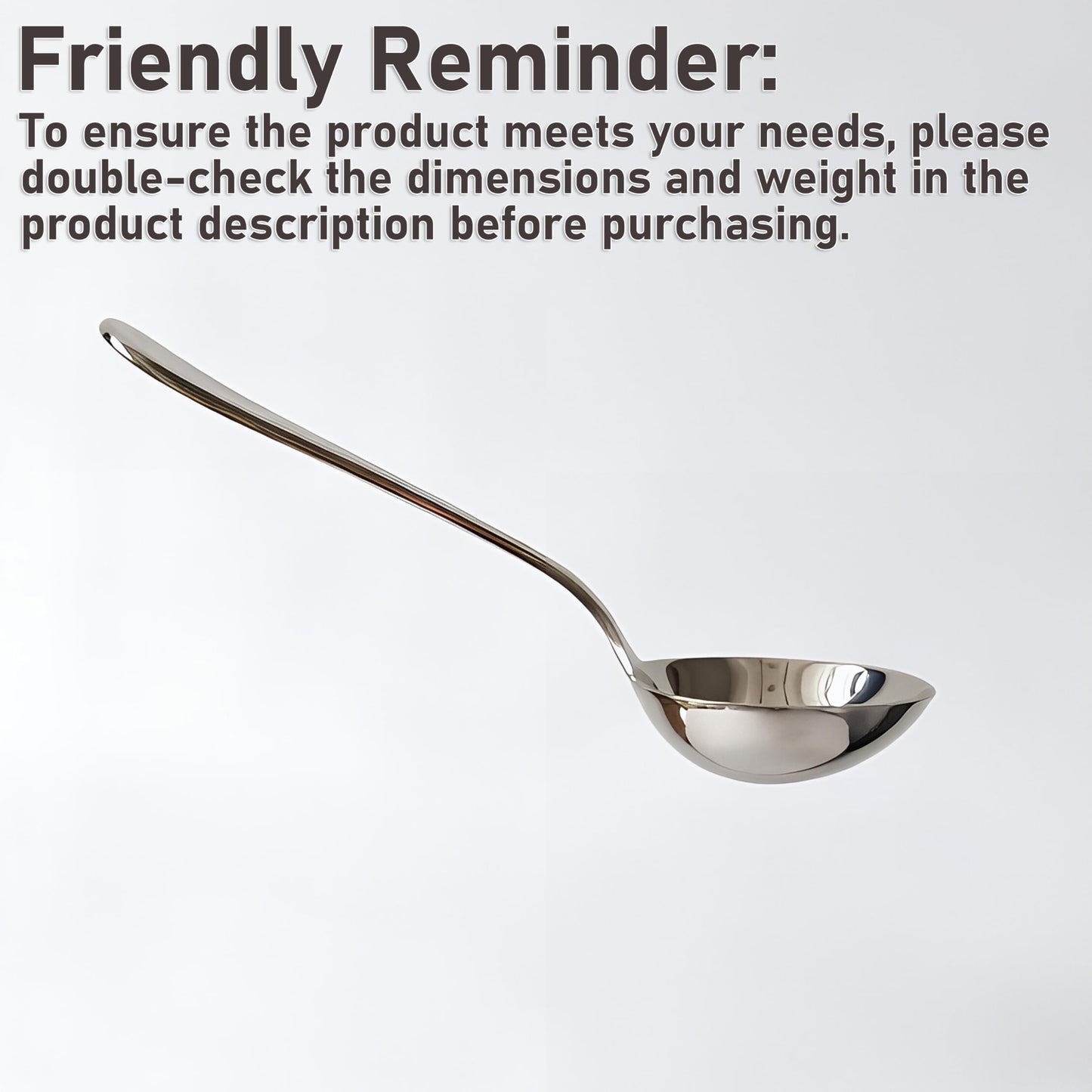 Txhlyx Serving Spoons with Deep Bowl,18/10 Stainless Steel 7.7 Inch Small Serving ladle for Soup,Sauce, Porridge,Stew,Dishwasher Safe,Set of 2