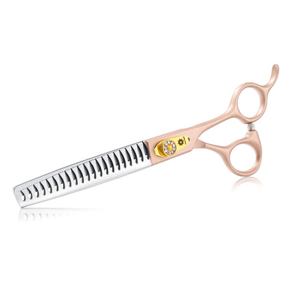Dream Reach 7'' Professional Pet Grooming Chunker Scissors, 440C Japanese Steel Chunker Shears for Dog Cat and More Pets