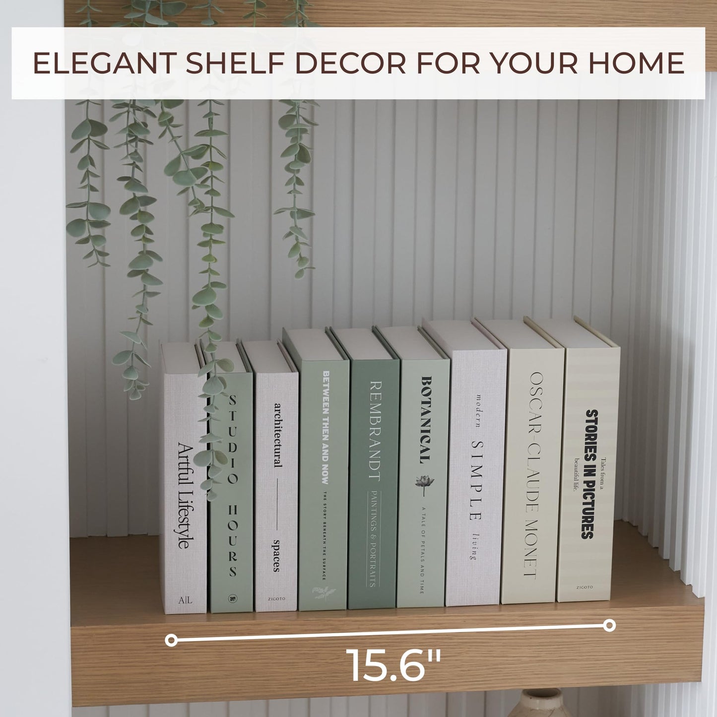 Beautiful Decorative Books - Set of 9 Boxes Enhance Your Coffee Table, Bookshelf or Mantel Shelf Decor - Aesthetic Fake/Faux Books for Modern Home Decoration, Photo Storage and as a Keepsake Box