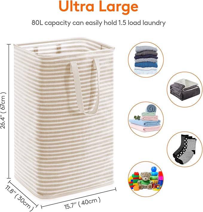 Lifewit 1 Pack Laundry Hamper Large Collapsible Laundry Baskets, Freestanding