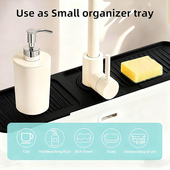 24 Inch Longer Faucet Mat, kitchen sink splash guard-Kitchen Sink Faucet Mat