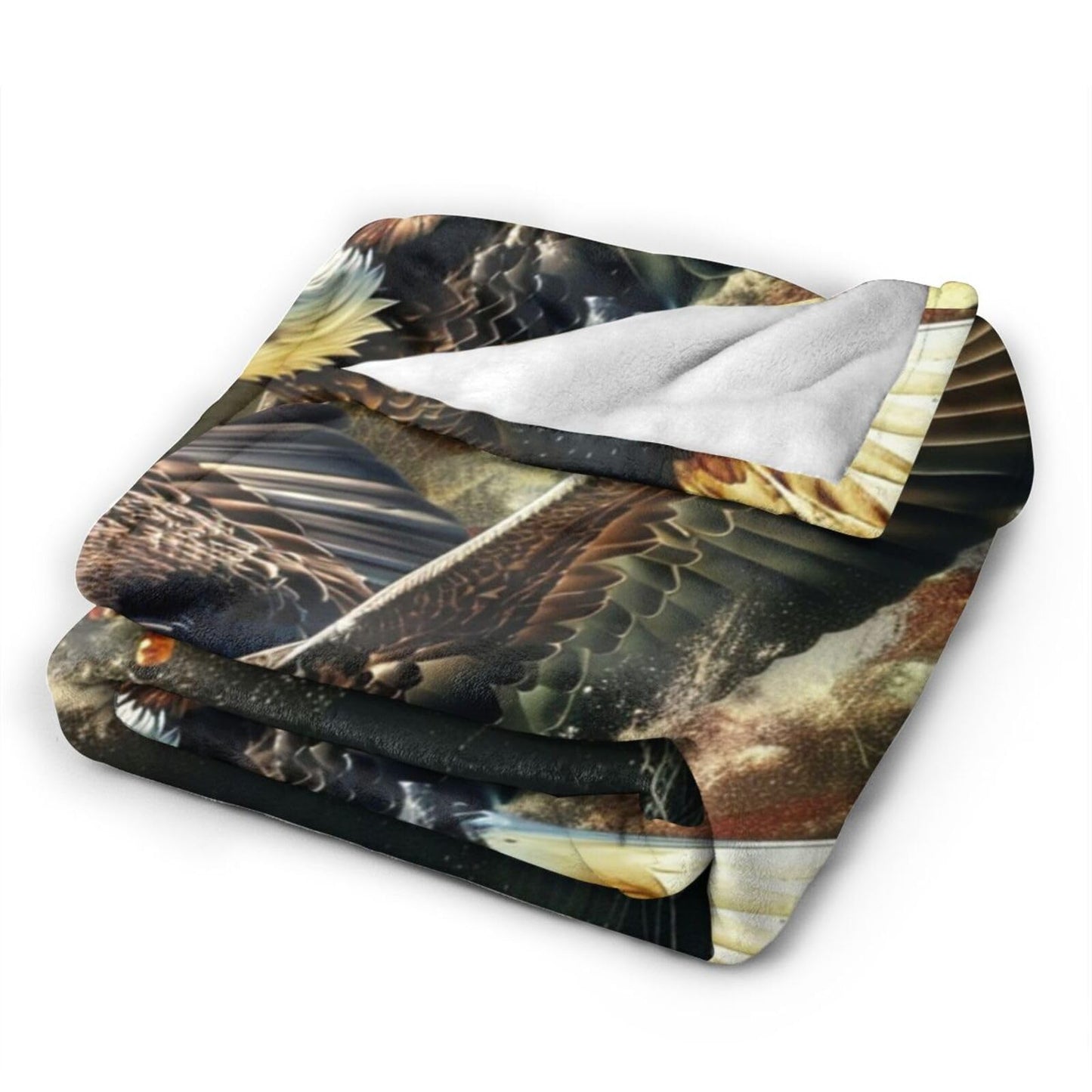 Tijuboni American Eagle Throw Blanket Eagle Gifts for Girls Boys Women Men Kids Adults Soft Flannel Fleece Blanket for Couch Sofa Bed Home Decor 40"x50"