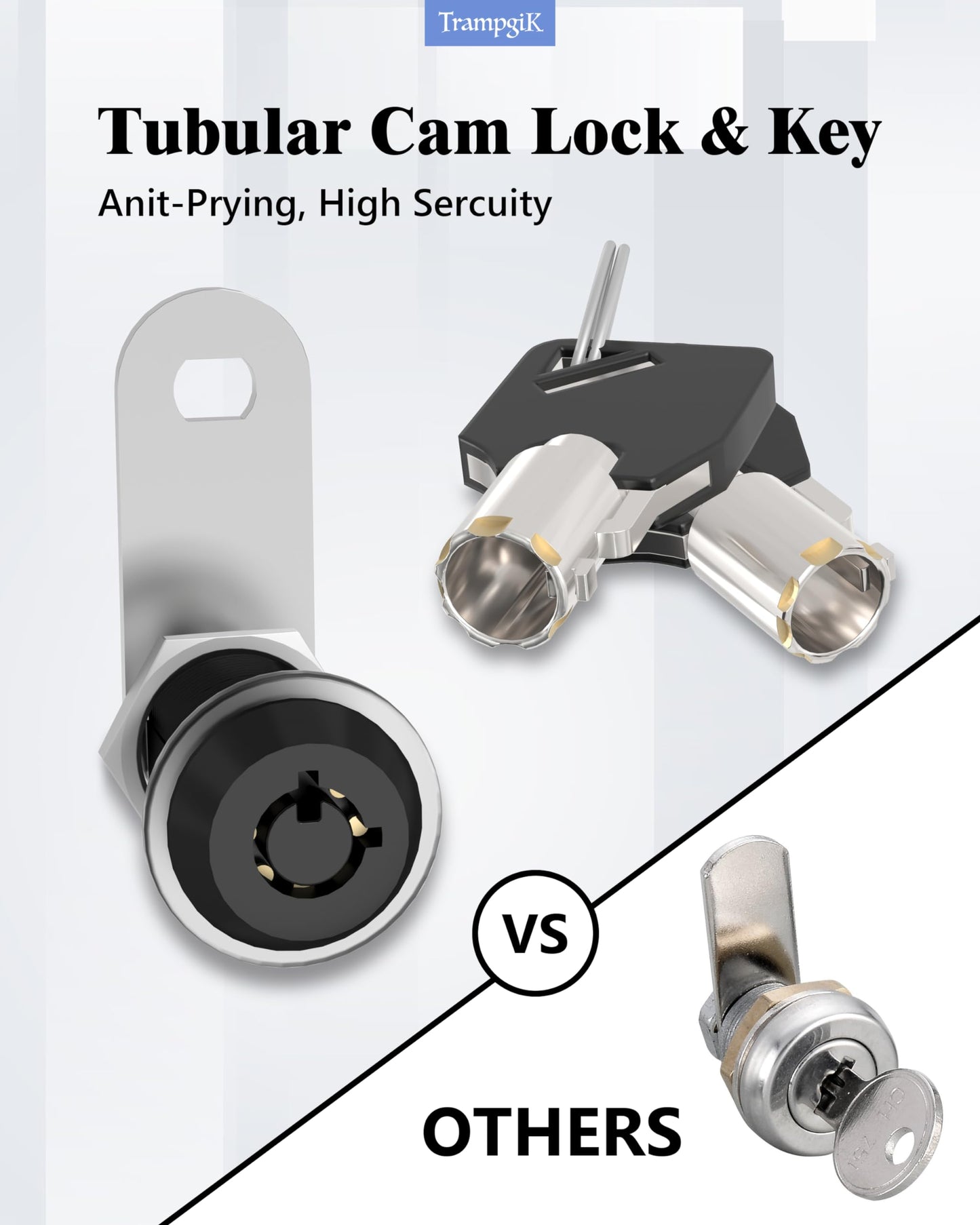 Trampgik RV Storage Locks, 7/8” Camper Compartment Storage Door Locks with Keys, for RV Camper Travel Trailer,Drawer Cabinet Toolcart Storage, 7/8 Inch 2 Locks with 4 Keyed Alike, Black