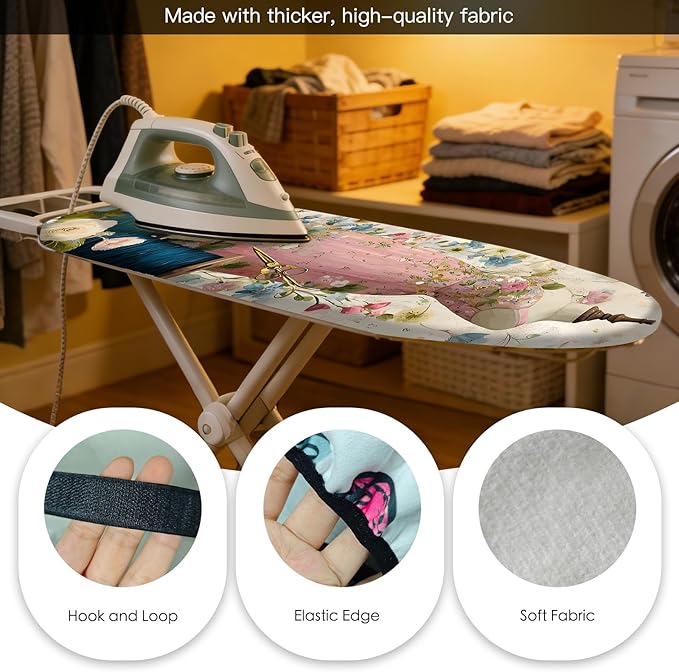 Nuxovilar Ironing Board Cover Needle Cotton 15x54 Inches | Ironing Board Cover