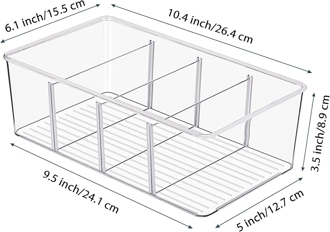 Vtopmart 2 Pack Food Storage Organizer Bins, Cabinet Organization and Storage