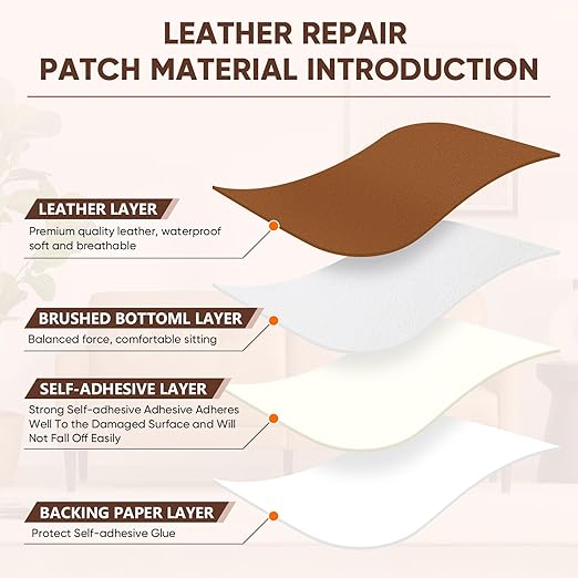 Leather Repair Patch Self Adhesive, 8.3″ x 11″ Vinyl Patch Kit, Leather Repair