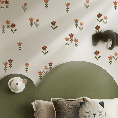 QUCHENG Boho Wall Stickers Girls Bedroom Removable Wall Decals Nursery Kids Room Decor Vinyl Murals DIY Cute Decorations 6 Sheets
