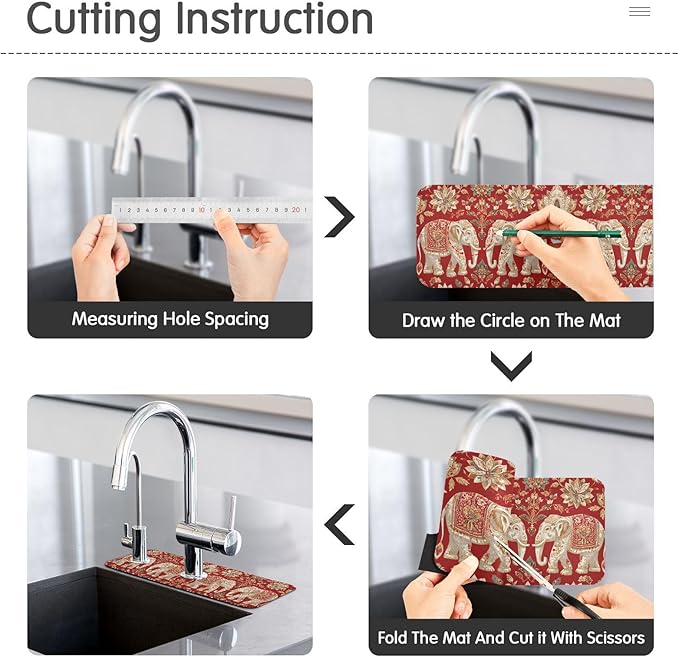 Kitchen Sink Splash Guard 1 PC 14.7 Inch Sink Faucet Mat Splash Guard