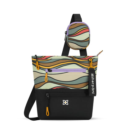 Sherpani Sadie, Nylon Crossbody Bag, Lightweight Shoulder Bag, Travel Cross Body, Crossbody Purse for Women, RFID Protection, Removable Coin Purse, Travel Gift (Chromatic Classic)