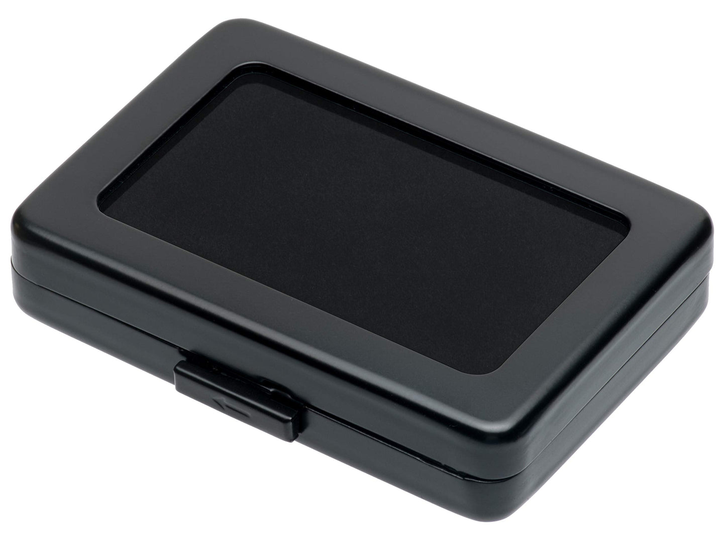 Giftop Glass Top Loose Diamond or Gemstone Display Box Case Holder Show Container Metal (Black Large Rectangle)
