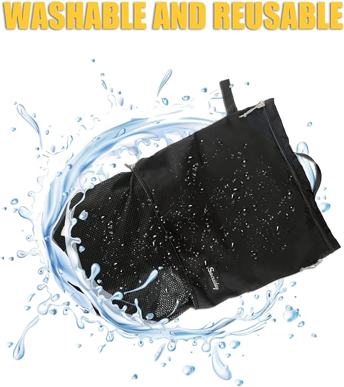 Mesh Laundry Bag Travel Bags-Small Hanging Wash Delicates Reusable Dirty Bag