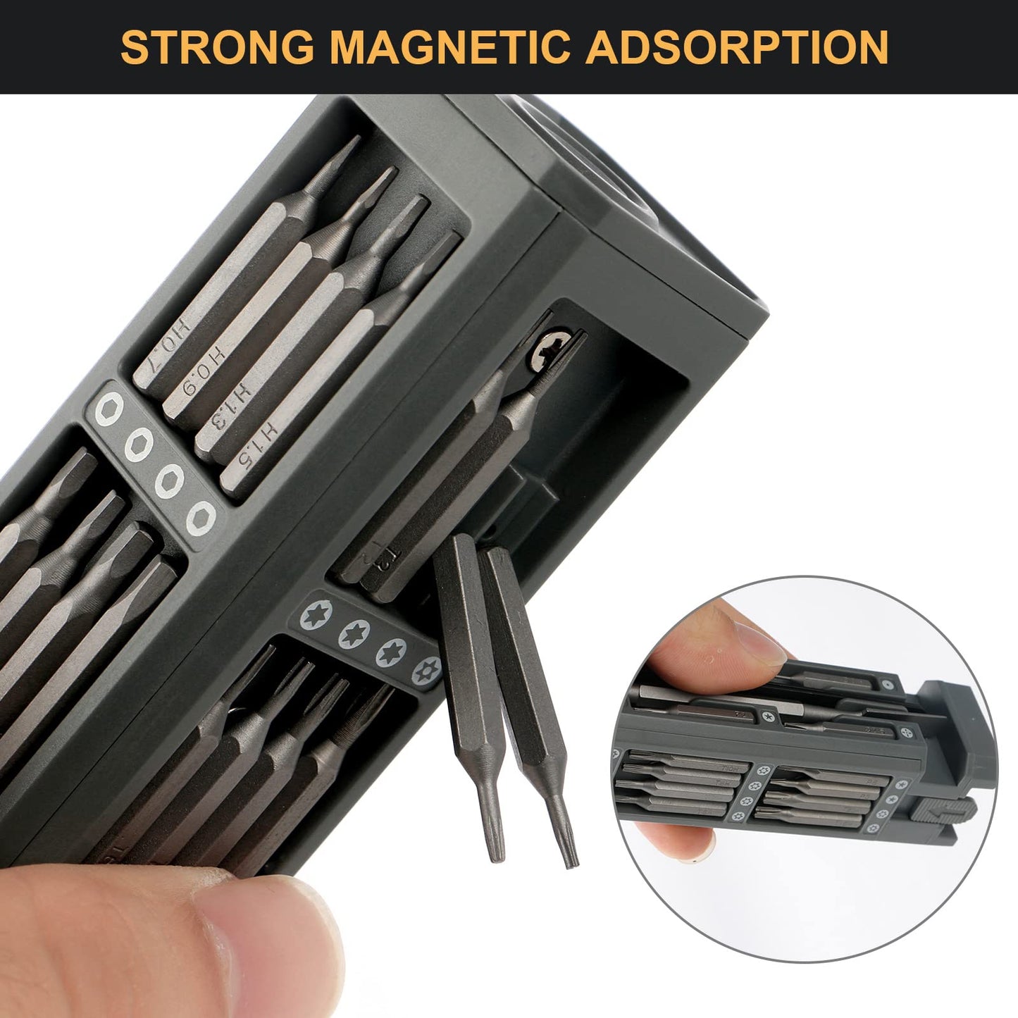 Morcoxina Precision Screwdriver Set, 46 in 1 Mini Screwdrivers, Screwdriver Bit Sets, Multifunction Precision Screwdriver Kit, Repair Tool Kit for Electronics, Computer, Eyeglass, Phone, Watch