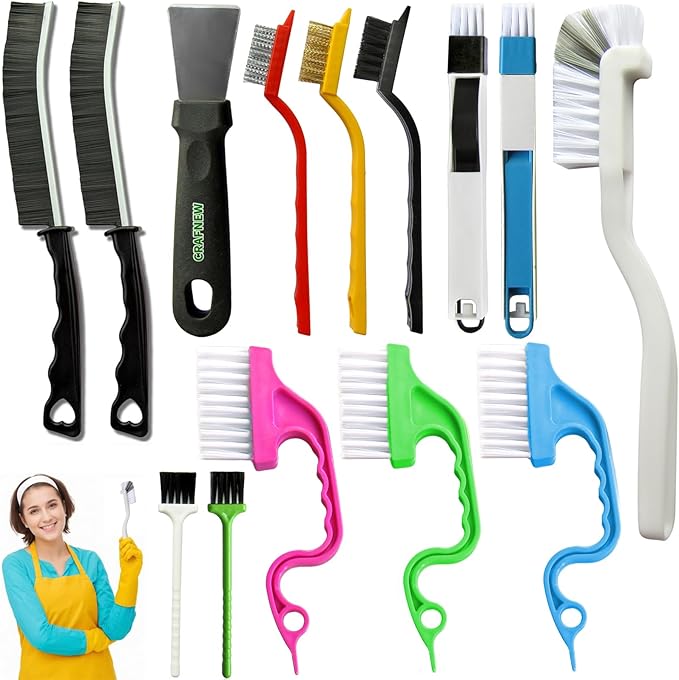 14Pcs Small Crevice Cleaning Brush Set, Groove Gap Cleaning Tool