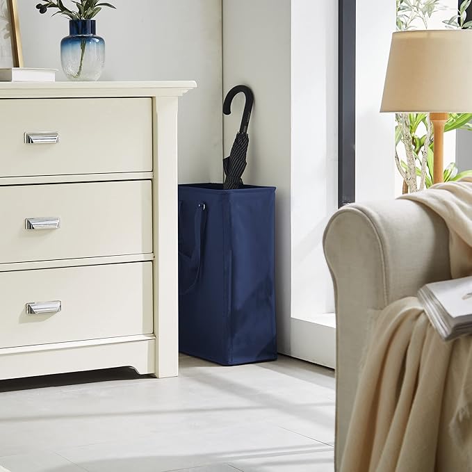 Slim Laundry Hamper with Adjustable Long Handles, 45L Small Laundry Baskets