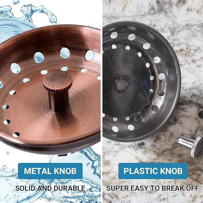 KONE Copper Kitchen Sink Strainer Basket,