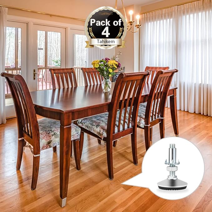 4 Set M10 Adjustable Leveling Feet, Heavy Duty Height Adjuster Furniture