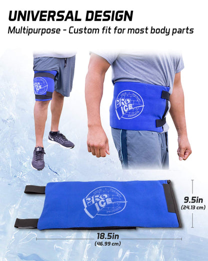 Pro Ice Cold Therapy Ice Pack Body Wrap for Knee, Arms, Hip or Back + Ice Pack Insert for PI 400 & PI-401