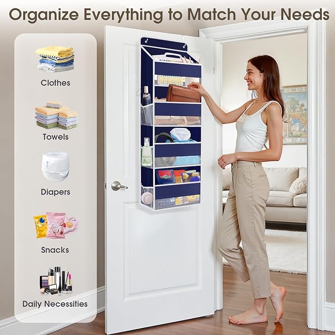 1 Pack Over The Door Organizer, Hanging Storage Organizer