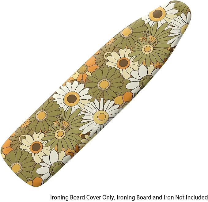 Hippie Flower Print Ironing Board Cover and Pad Thick Padding Standard Size