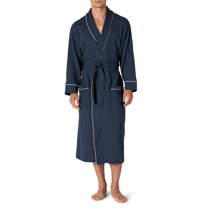 Amazon Essentials Men's Lightweight Waffle Bathrobe (Available in Big & Tall), Navy, XL-XXL
