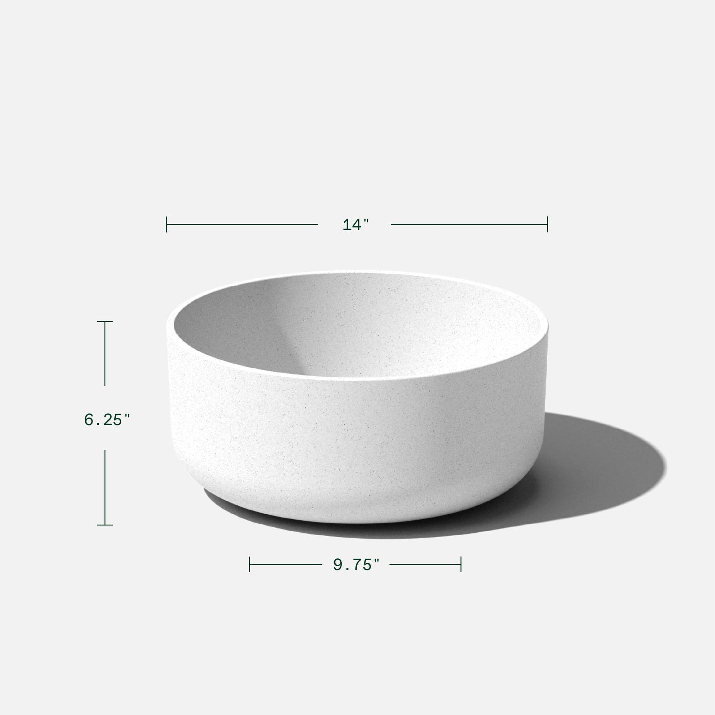 Veradek Mason Series Kona Bowl Planter - Round Planter for Indoor or Outdoor Tabletop/Balcony | Durable Plastic-Stone Composite Material | Modern Décor for Flowers, Succulents, Small Plants