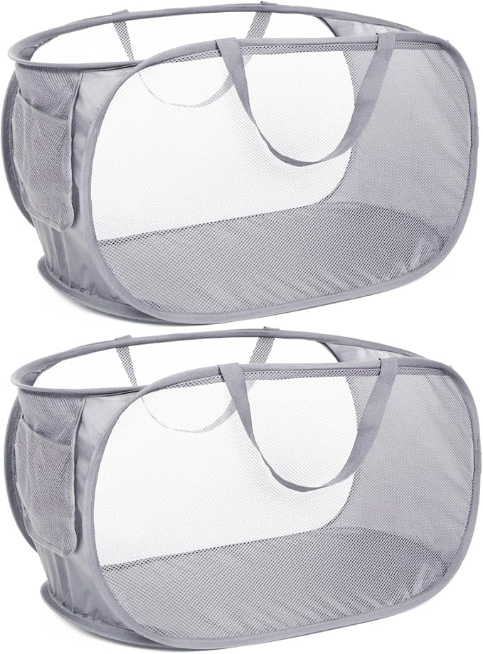 2 Pack Durable Collapsible Laundry Baskets