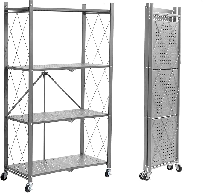 BRIAN & DANY 4-Tier Foldable Storage Shelves