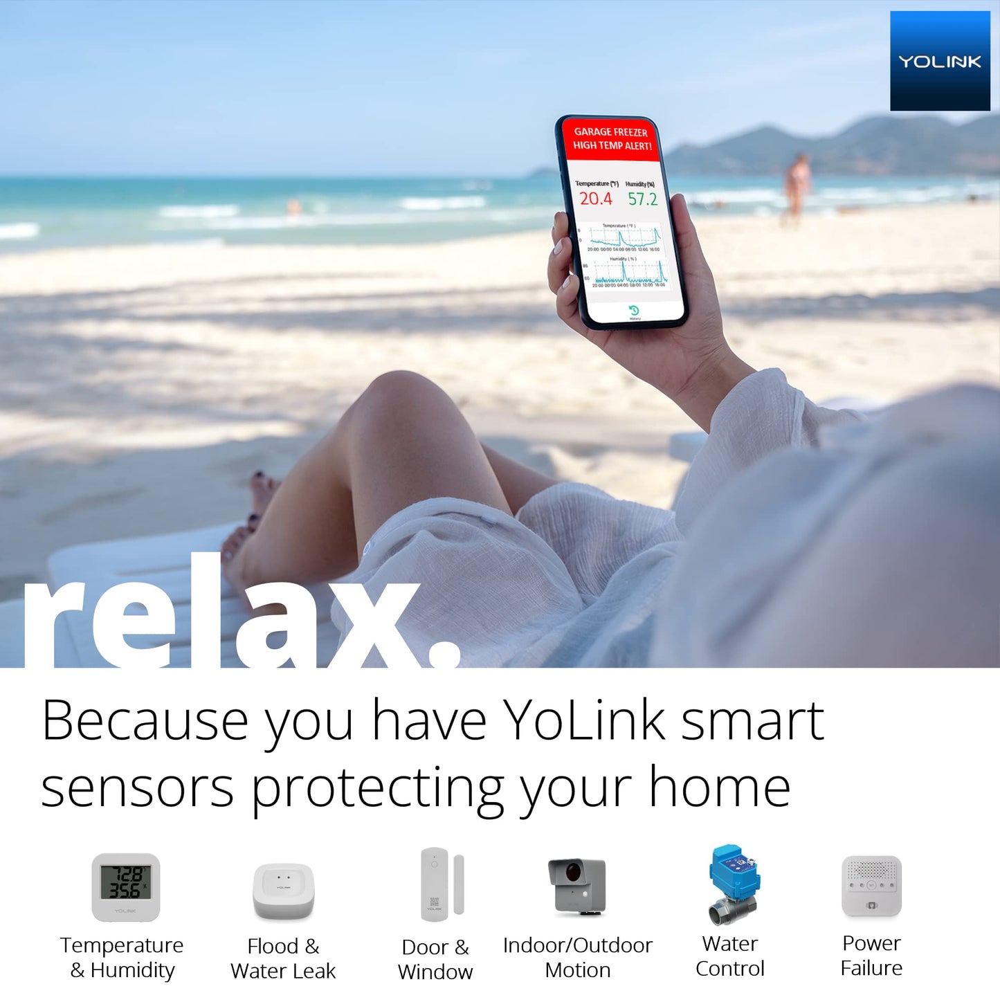 YoLink LoRa Smart Door Sensor Starter Kit: - 1/4 Mile Open-Air Range, Door Left-Open Reminders,5 Years Battery Life, SMS/Text, Email & App Alerts, Alexa, IFTTT, Home Assistant