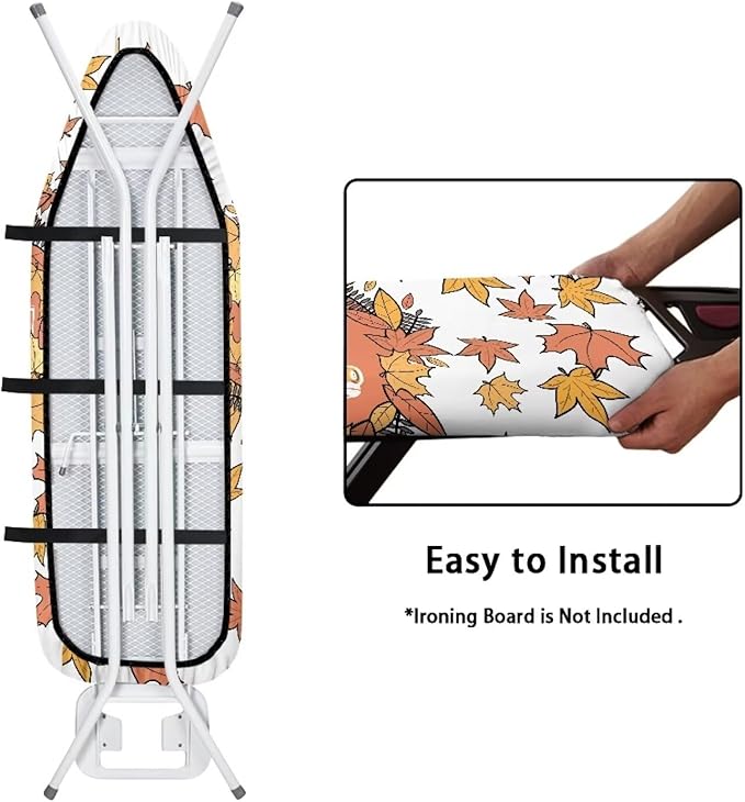 Maple Leaf Ironing Board Cover and Pad Stain Resistant Thick Thanksgiving
