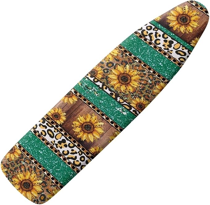Sunflower Ironing Board Cover, Full Size Scorch Resistant Padding, Elastic Edge