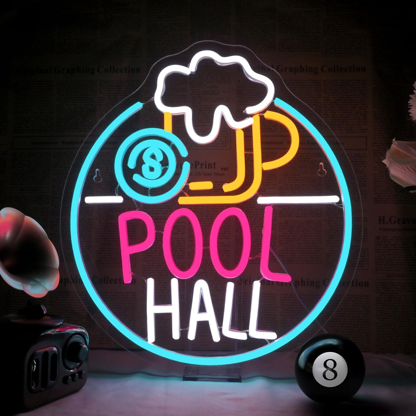 Horseneon Good Food Good Mood Neon LED Sign, Food Neon Signs for Wall Decor, Good Food Good Mood Neon Light with USB Powered for Snack Shop, Restaurant, Fast Food