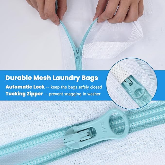OTraki 12x16 Inch Mesh Laundry Bag 2 Pack Small Lingerie Bags