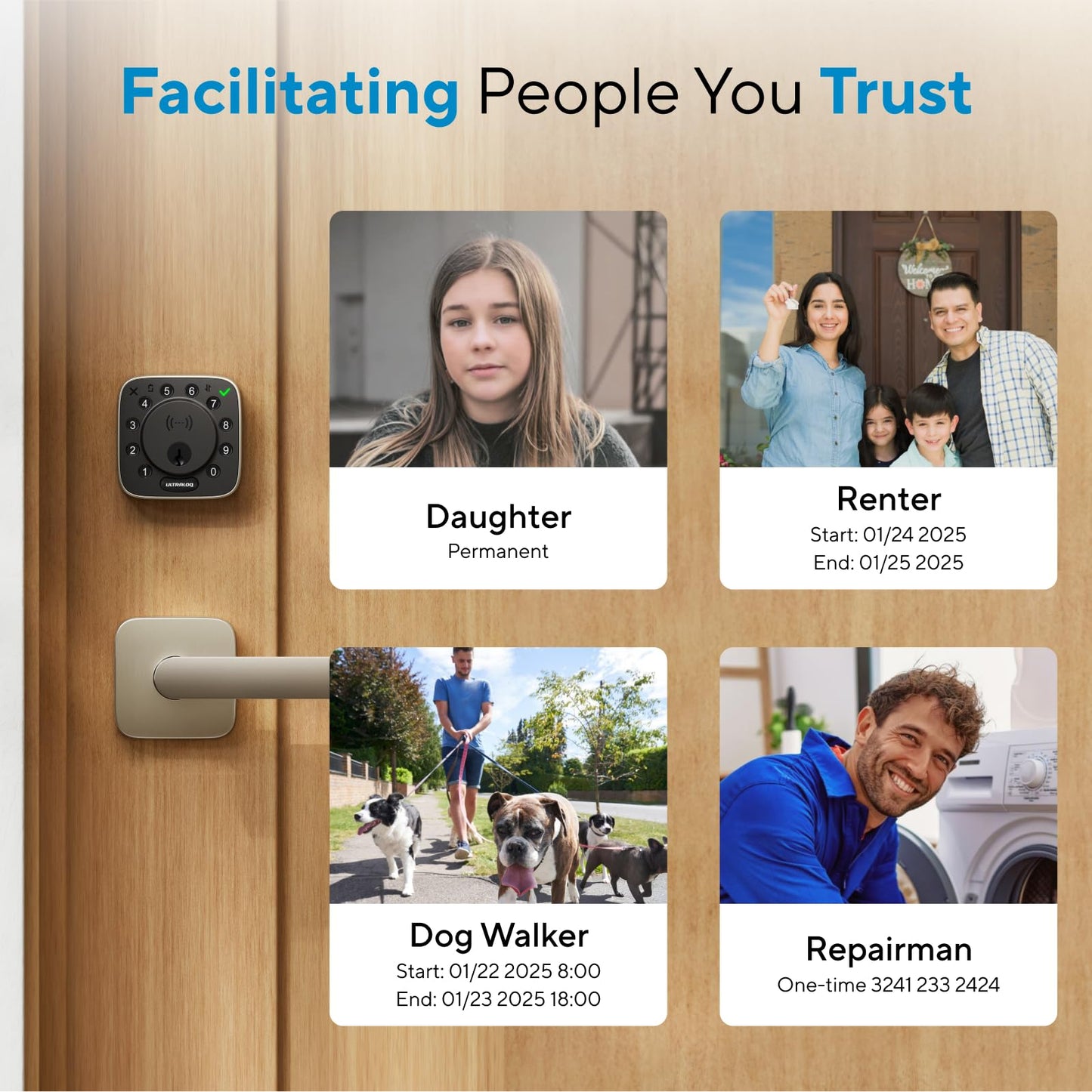 ULTRALOQ Bolt NFC WiFi Smart Lock, Keyless Entry Deadbolt with iPhone/Android Tap, App Remote Control, Keypad, Works with Apple Home, Siri, Alexa, BHMA Certified, Easy Install, 10 Mo. Battery