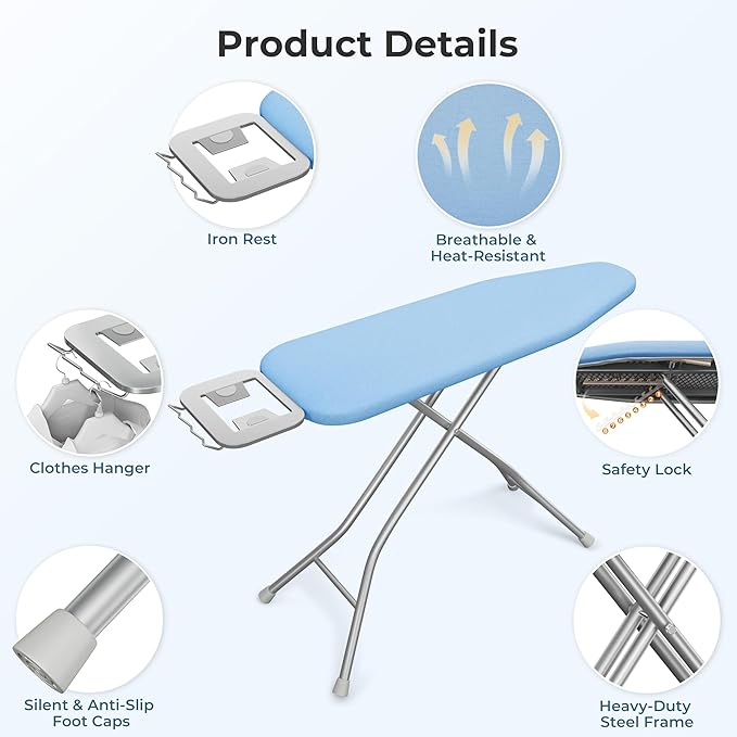 Yaheetech Foldable Ironing Board, Heavy Duty Iron Board