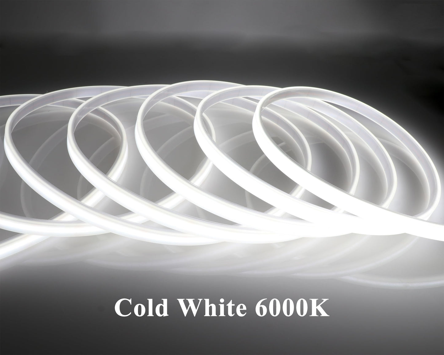 LEDENET COB LED Strip Lights Waterproof IP67 White 6000K DC12V 16.4ft/5m 480LEDs/m CRI94 Dotless LED Rope Lights for Living Room Cabinets Outdoor DIY Lighting