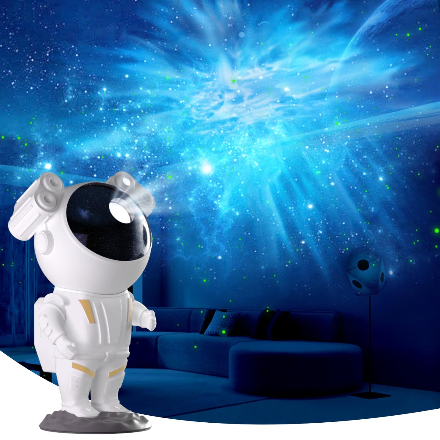 Star Projector Night Lights,Tiktok Astronaut Nebula Galaxy Lights for Bedroom,Gaming Room Décor Aesthetic,Remote Control Timing and 360°Rotation Magnetic Head
