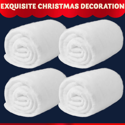 JOYIN Christmas Snow Blanket Roll (3x8 Ft,3 Pcs) for Christmas Decorations, Village Displays, Under The Xmas Tree-Thick White Soft and Fake Snow Cover for Holiday Decor and Winter Displays