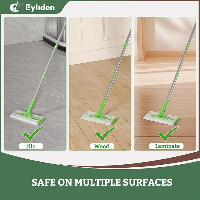 Eyliden 24-Count Disposable Wet Mop Pads Refills, Pre-Moistened