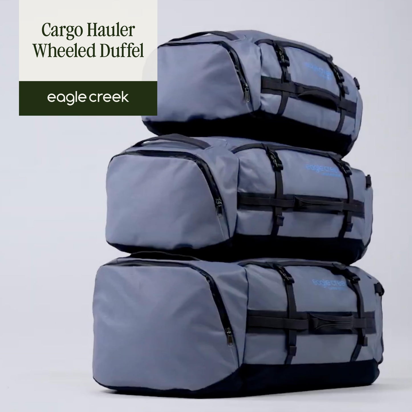 Eagle Creek Cargo Hauler Wheeled Duffel - Durable Duffel Bag for Travel - Easy Access Compartment - Deployable Backpack Straps - Lockable Zipper Opening - Duck Green - 130L