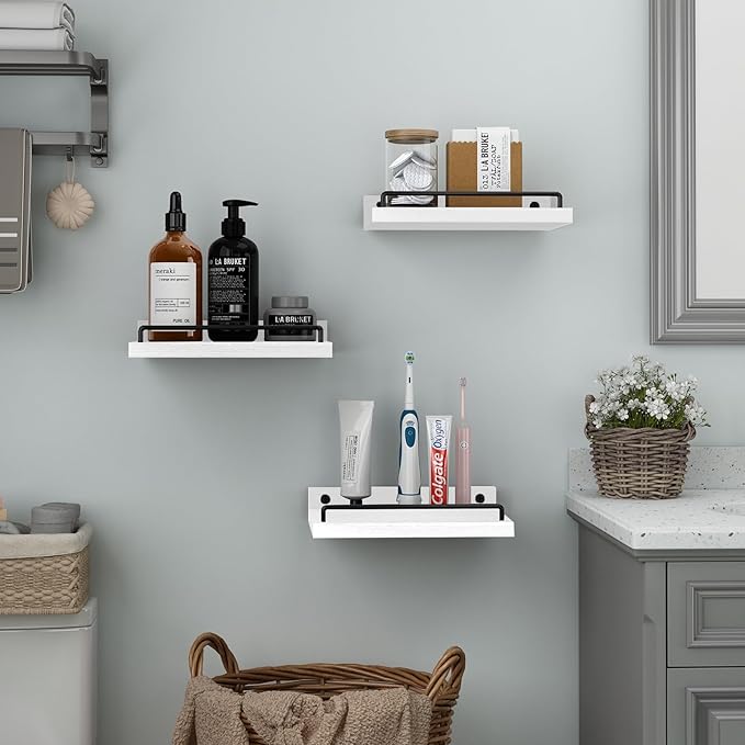 RYOFOBETTO Small Floating Shelf, 6X9 Inches Farmhouse Wall Shelves