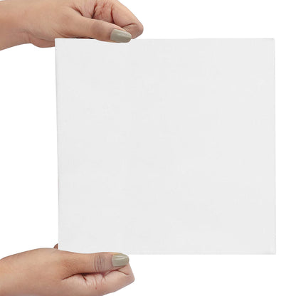 Belle Vous 24 Pack Blank Canvas - 18 x 18cm (7 x 7 inches) - Pre Stretched Canvas Panel Boards - Suitable for Acrylic and Oil Painting Also for Sketching and Drawing