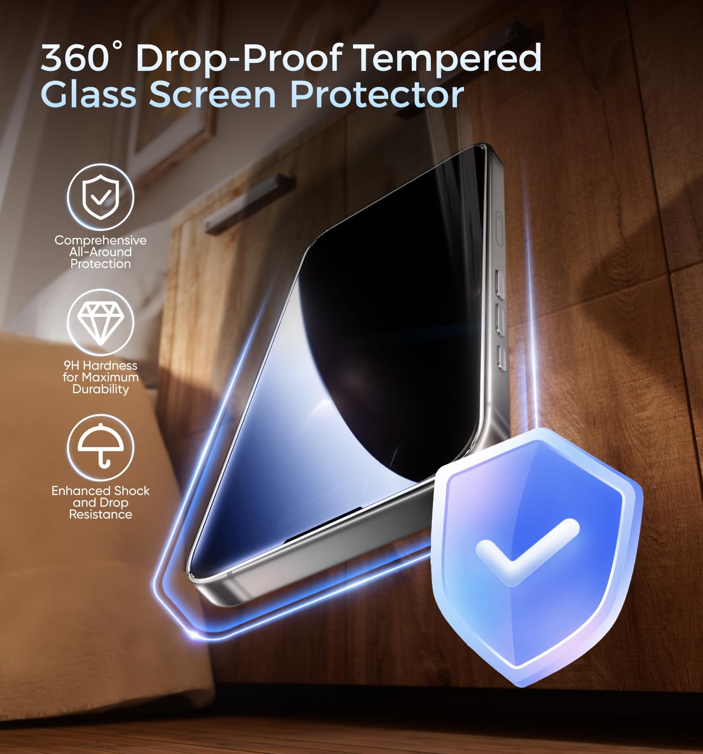 MAGIC JOHN 3rd Gen Upgraded for iPhone 16ProMax Privacy Screen Protector 6.9 Inch,25°Anti-Spy Screen,Shockproof Tempered Glass,Auto Dust-Removal,Bubble Free,Easy Installation,2 Pack