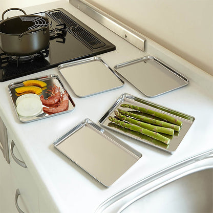 HaWare Baking Tray Set of 2, Stainless Steel Oven Tray– Large Cookie Sheet Pan for Baking Cooking Serving - 40 x 30 x 2.5 cm, Healthy & Non Toxic, Easy Clean & Dishwasher Safe