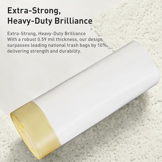 EKO 8 Gallon / 30.3 Liter, Extra-Strong Unscented Garbage Bags, Easy-Dispense