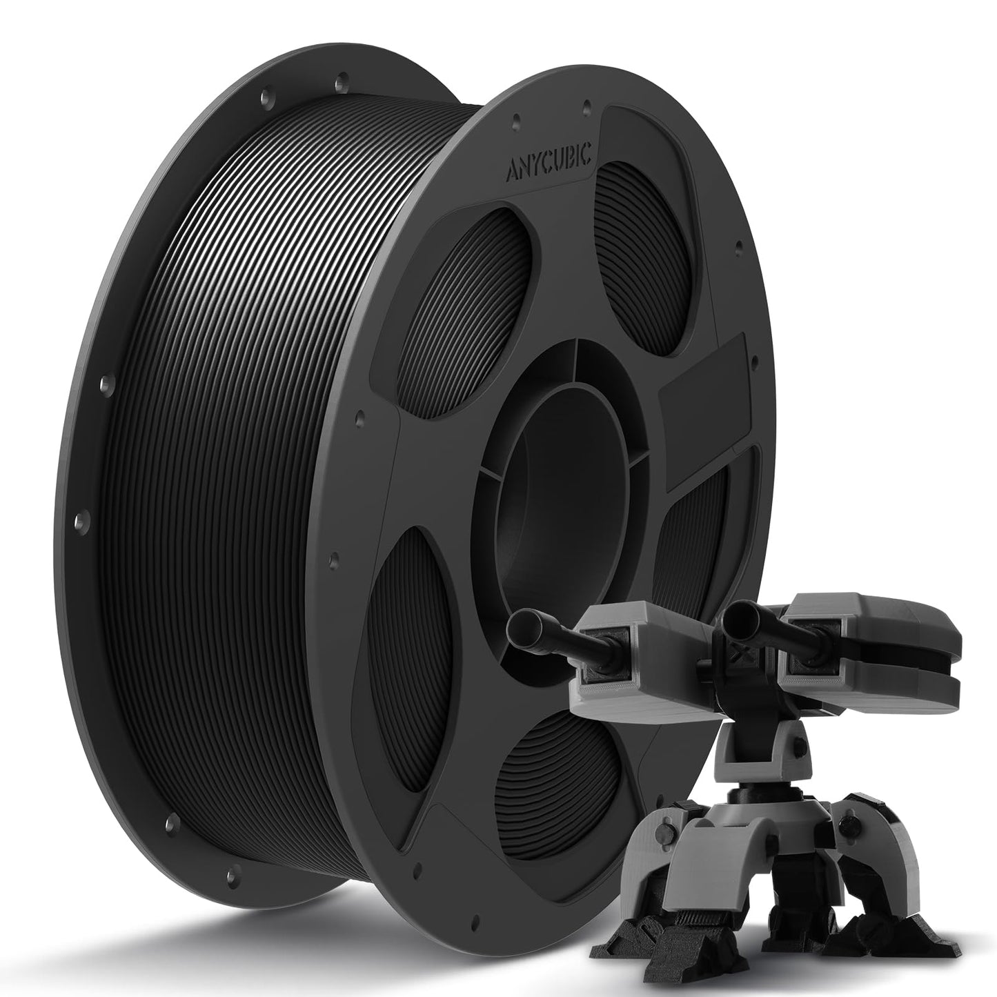 ANYCUBIC PLA+ 3D Printer Filament 1.75mm, High Toughness 3D Printing Filament, Dimensional Accuracy +/- 0.02mm, Print with Most FDM 3D Printers, Intelligent Identification，1KG Spool, Black