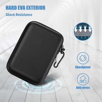 ProCase [Holds 2 Piece] External Hard Drive Case 2.5 Inch，Compatible for Seagate Expansion, Seagate Backup Plus, Canvio Basics Portable Hard Drive, WD Elements (Black)