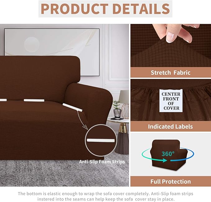 Easy-Going 100% Waterproof Chair Couch Cover, Dual Waterproof Sofa Cover